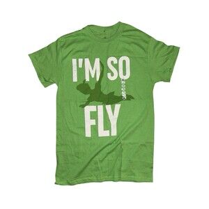 Disney Tinker Bell T-Shirt I’m So Fly Peter Pan Tee Green Adult Small